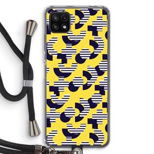 CaseCompany 8-bit N°3: Samsung Galaxy A22 5G Transparant Hoesje met koord