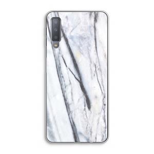CaseCompany Gestreepte marmer: Samsung Galaxy A7 (2018) Transparant Hoesje