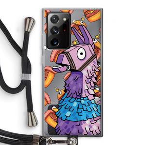 CaseCompany Loot Burger: Samsung Galaxy Note 20 Ultra / Note 20 Ultra 5G Transparant Hoesje met koord