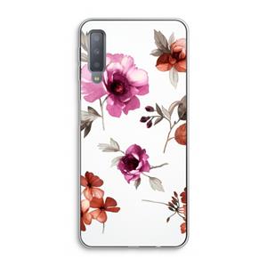 CaseCompany Geschilderde bloemen: Samsung Galaxy A7 (2018) Transparant Hoesje