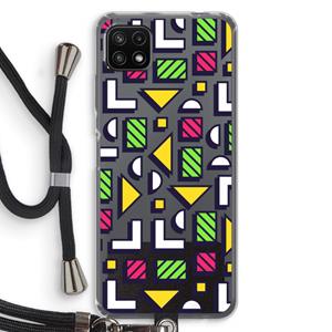CaseCompany 8-bit N°4: Samsung Galaxy A22 5G Transparant Hoesje met koord