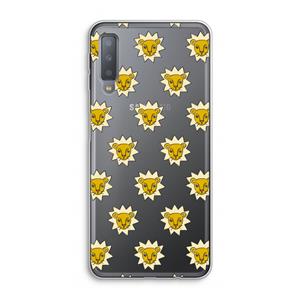 CaseCompany Leeuwenkoppen: Samsung Galaxy A7 (2018) Transparant Hoesje