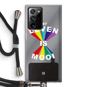 CaseCompany Het Leven Is Mooi: Samsung Galaxy Note 20 Ultra / Note 20 Ultra 5G Transparant Hoesje met koord