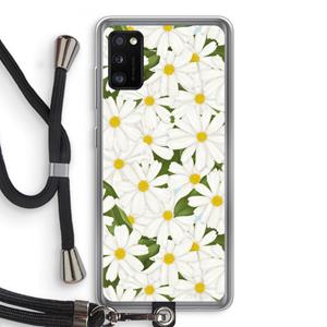 CaseCompany Summer Daisies: Samsung Galaxy A41 Transparant Hoesje met koord