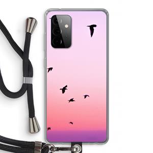 CaseCompany Fly away: Samsung Galaxy A72 5G Transparant Hoesje met koord