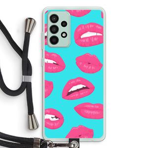CaseCompany Bite my lip: Samsung Galaxy A52s 5G Transparant Hoesje met koord