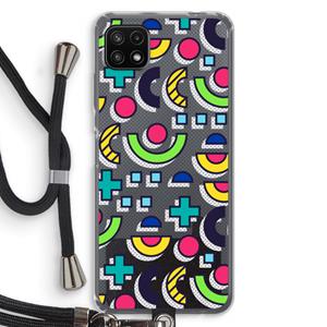 CaseCompany 8-bit N°6: Samsung Galaxy A22 5G Transparant Hoesje met koord