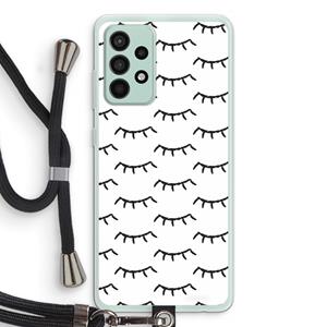 CaseCompany Wimpers: Samsung Galaxy A52s 5G Transparant Hoesje met koord
