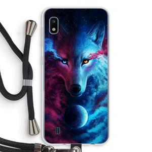 CaseCompany Where Light And Dark Meet: Samsung Galaxy A10 Transparant Hoesje met koord