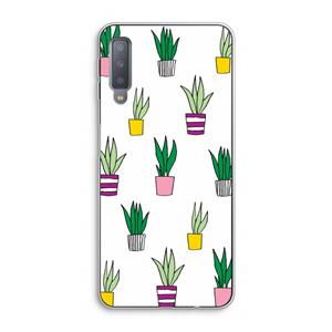 CaseCompany Sanseveria: Samsung Galaxy A7 (2018) Transparant Hoesje
