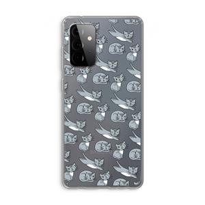 CaseCompany Poezen: Samsung Galaxy A72 Transparant Hoesje