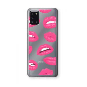 CaseCompany Bite my lip: Samsung Galaxy A31 Transparant Hoesje