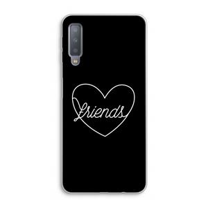 CaseCompany Friends heart black: Samsung Galaxy A7 (2018) Transparant Hoesje