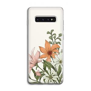 CaseCompany Floral bouquet: Samsung Galaxy S10 4G Transparant Hoesje