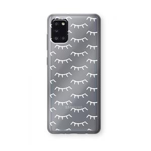 CaseCompany Wimpers: Samsung Galaxy A31 Transparant Hoesje