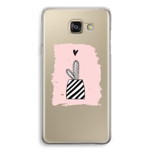 CaseCompany Zwart-wit cactus: Samsung Galaxy A5 (2016) Transparant Hoesje