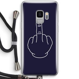 CaseCompany F**k U: Samsung Galaxy S9 Transparant Hoesje met koord