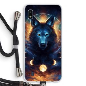 CaseCompany Wolf Dreamcatcher: Samsung Galaxy A10 Transparant Hoesje met koord