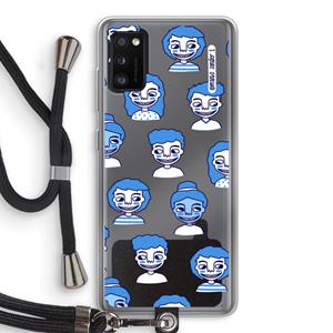CaseCompany Gezichtjes: Samsung Galaxy A41 Transparant Hoesje met koord