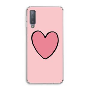 CaseCompany Hartje: Samsung Galaxy A7 (2018) Transparant Hoesje