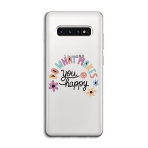 CaseCompany Happy days: Samsung Galaxy S10 4G Transparant Hoesje