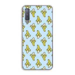 CaseCompany Bananas: Samsung Galaxy A7 (2018) Transparant Hoesje