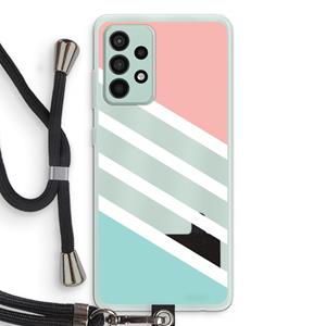 CaseCompany Strepen pastel: Samsung Galaxy A52s 5G Transparant Hoesje met koord