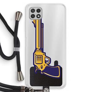 CaseCompany Pew Pew Pew: Samsung Galaxy A22 4G Transparant Hoesje met koord