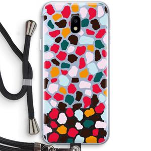 CaseCompany Colored Giraffe: Samsung Galaxy J3 (2017) Transparant Hoesje met koord