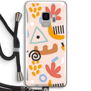 CaseCompany Abstract: Samsung Galaxy S9 Transparant Hoesje met koord