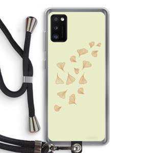 CaseCompany Falling Leaves: Samsung Galaxy A41 Transparant Hoesje met koord