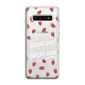 CaseCompany Don't forget to have a great day: Samsung Galaxy S10 4G Transparant Hoesje