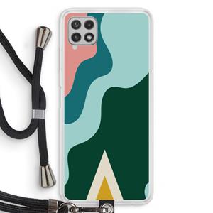 CaseCompany Noor B: Samsung Galaxy A22 4G Transparant Hoesje met koord