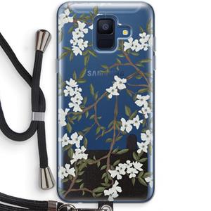 CaseCompany Blossoming spring: Samsung Galaxy A6 (2018) Transparant Hoesje met koord