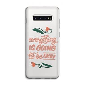 CaseCompany Optimistic flower girl: Samsung Galaxy S10 4G Transparant Hoesje