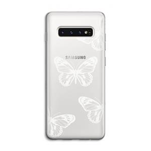 CaseCompany White butterfly: Samsung Galaxy S10 4G Transparant Hoesje