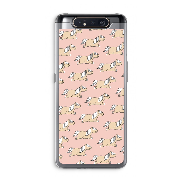 CaseCompany Ponys: Samsung Galaxy A80 Transparant Hoesje