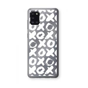 CaseCompany XOXO: Samsung Galaxy A31 Transparant Hoesje