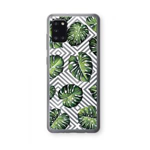 CaseCompany Geometrische jungle: Samsung Galaxy A31 Transparant Hoesje