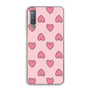 CaseCompany Ondersteboven verliefd: Samsung Galaxy A7 (2018) Transparant Hoesje