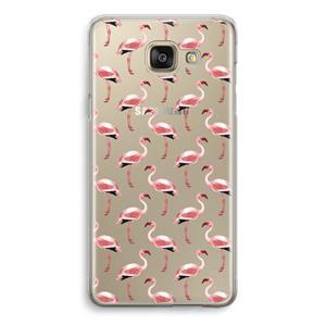 CaseCompany Flamingoprint groen: Samsung Galaxy A5 (2016) Transparant Hoesje