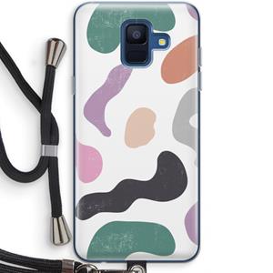 CaseCompany Memphis Shapes: Samsung Galaxy A6 (2018) Transparant Hoesje met koord
