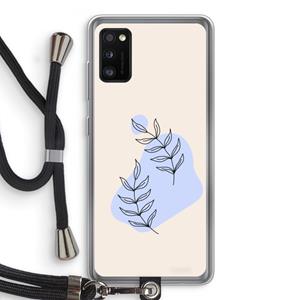 CaseCompany Leaf me if you can: Samsung Galaxy A41 Transparant Hoesje met koord