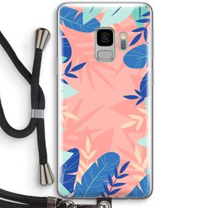 CaseCompany Tropisch: Samsung Galaxy S9 Transparant Hoesje met koord
