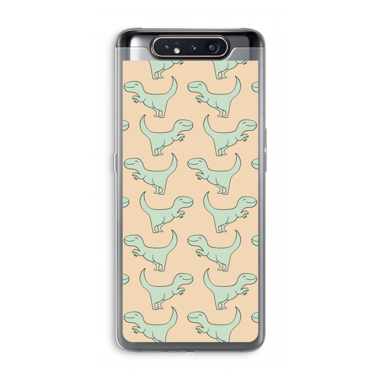 CaseCompany Dinos: Samsung Galaxy A80 Transparant Hoesje