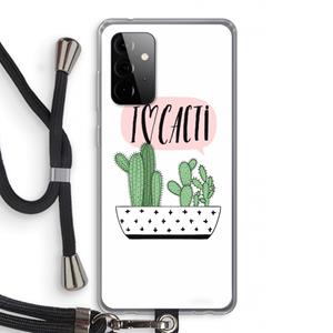 CaseCompany I love cacti: Samsung Galaxy A72 5G Transparant Hoesje met koord