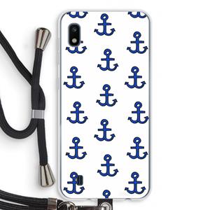 CaseCompany Ankers: Samsung Galaxy A10 Transparant Hoesje met koord