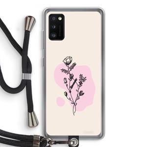 CaseCompany Roses are red: Samsung Galaxy A41 Transparant Hoesje met koord