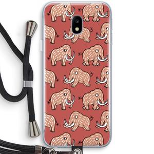CaseCompany Mammoet: Samsung Galaxy J3 (2017) Transparant Hoesje met koord