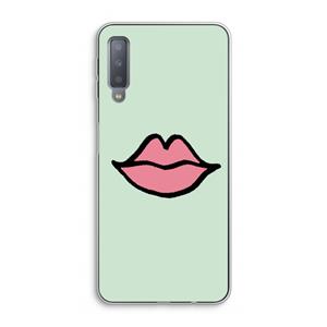 CaseCompany Kusje: Samsung Galaxy A7 (2018) Transparant Hoesje